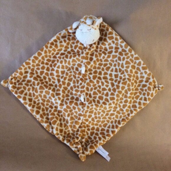 Angel Dear Brown Giraffe Plush Baby Security Blanket Eyes Closed Soft Toy Lovey - Picture 3 of 12